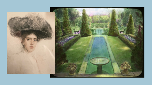 image of Rose Nichols and one of her garden designs