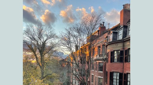 Sunset on Mount Vernon Street